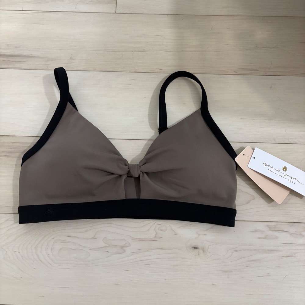 NWT Spiritual Gangster Eden Twist Front Bow Sports Bra Top Activewear Size small